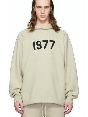 1977 Graphic Beige Men's Hoodie Sweater